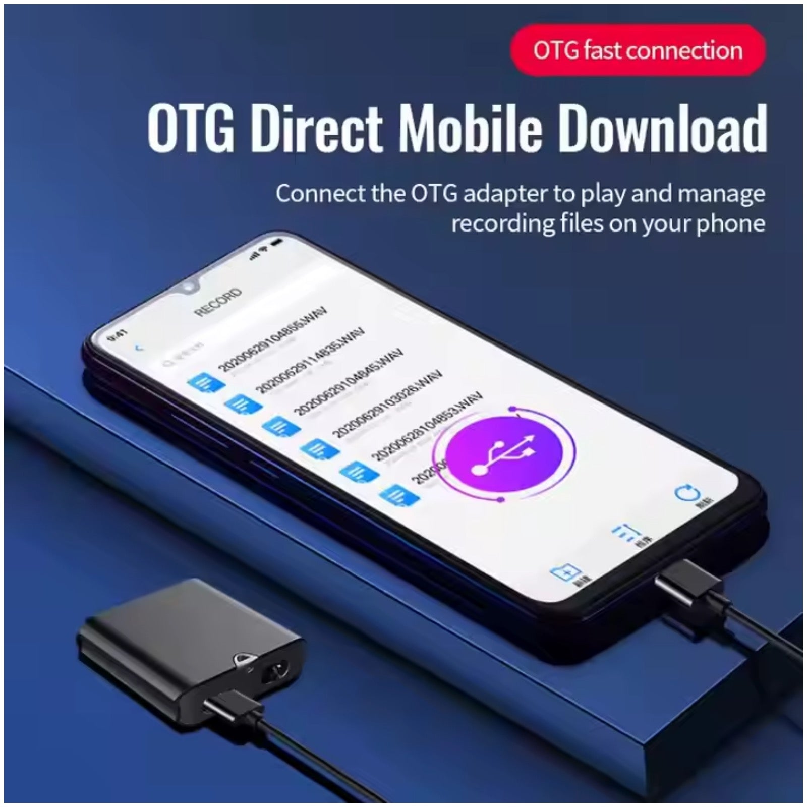 Q63V Mini Magnetic Voice Recorder Sound Activated Noise Reduction 1536Kbps PCM 20 Hour Battery