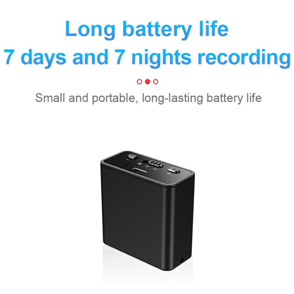 Q65V Magnetic Voice Recorder 200 Hour Battery Sound Activated ADPCM High Definition Noise Reduction