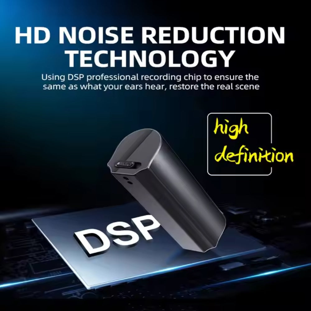 Q73V Mini Magnetic Voice Recorder 500 Hour Battery 64GB Memory Sound Activated Noise Reduction