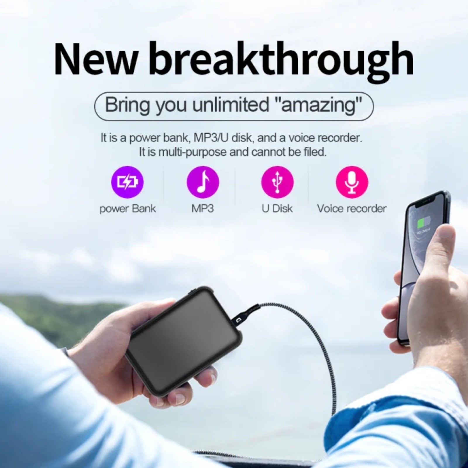 Q75 32GB Voice Recorder 1100 Hour Battery Sound Activated ADPCM High Definition Noise Reduction
