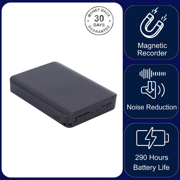 Q85V Magnetic Voice Recorder 12 Day Battery Sound Activated ADPCM High Definition Noise Reduction