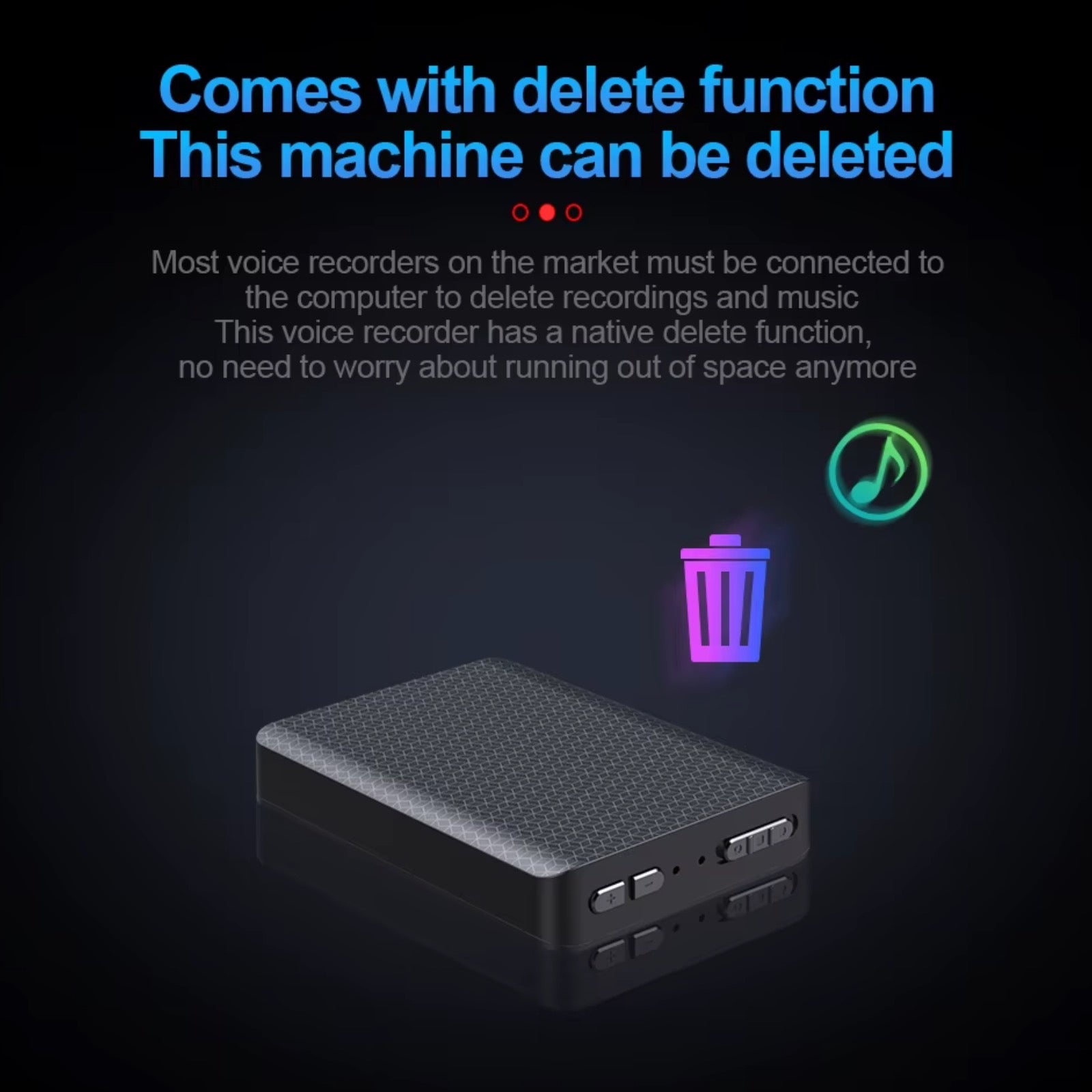 Q85V Magnetic Voice Recorder 12 Day Battery Sound Activated ADPCM High Definition Noise Reduction