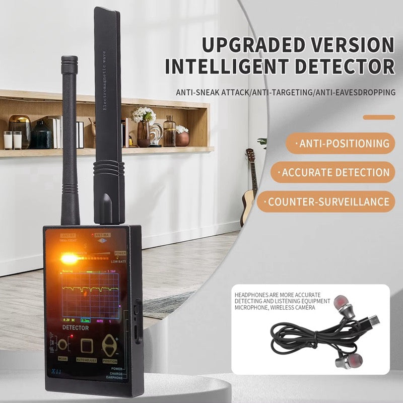 X11A Spy Bug Detector Advanced Upgrade 12,000 mHz TSCM GSM Bug GPS Tracker WIFI Camera Bluetooth Sweep