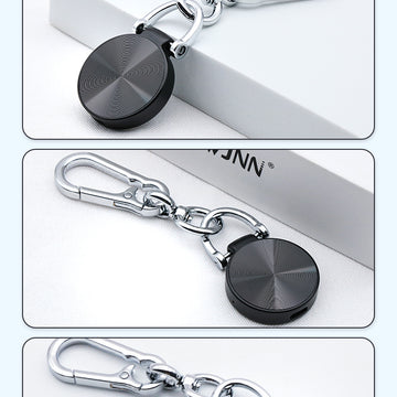 32GB Mini Key Chain Voice Recorder Sound Activated Round Pendant 1536Kbps PCM 25hrs Battery Work Time
