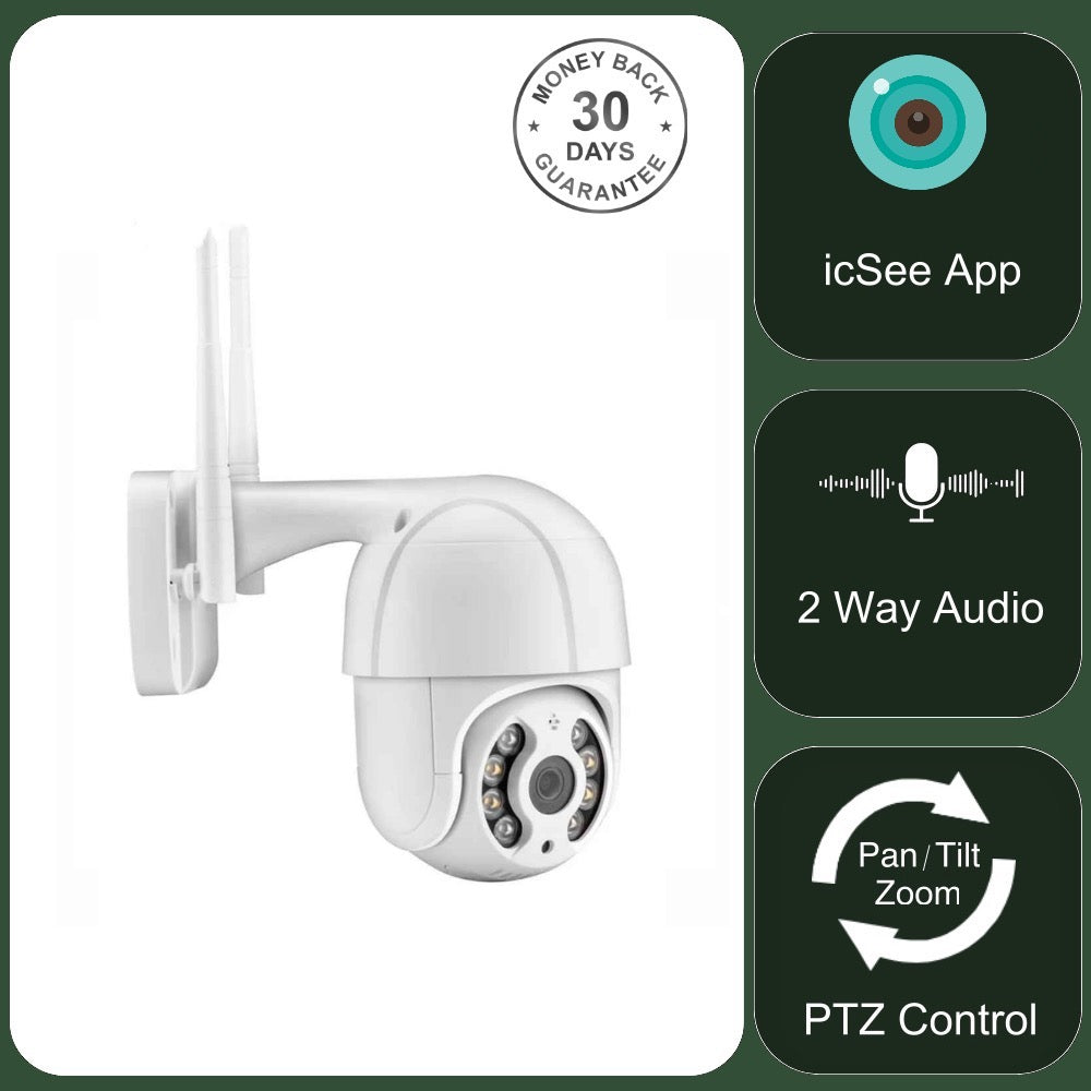 4K 8MP Human Tracking Camera Wireless Wi-Fi Night Vision Outdoor PTZ CCTV Video Recorder