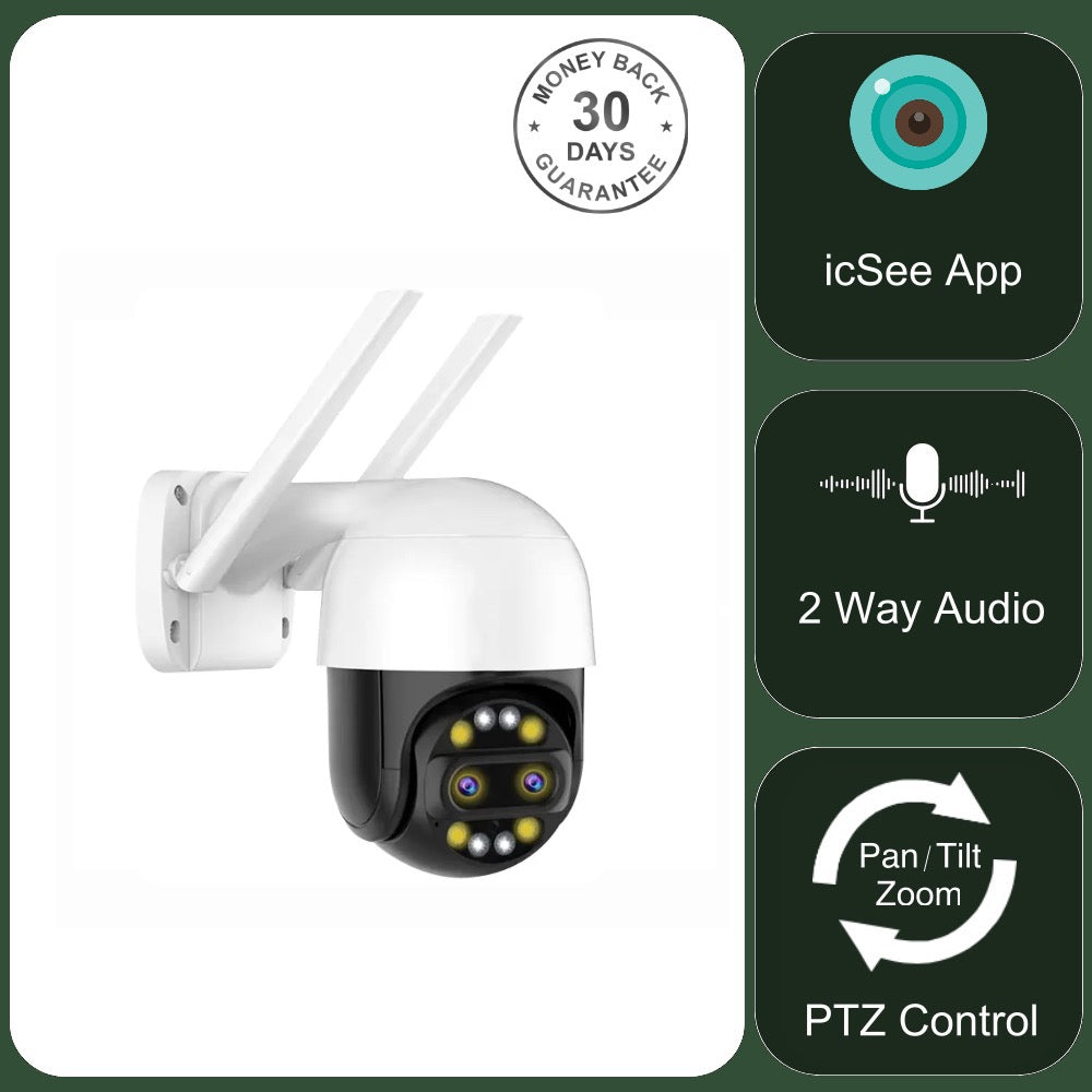 Auto Human Tracking 8MP 4K CCTV Camera Wireless Wi-Fi Night Vision Outdoor PTZ Video Recorder