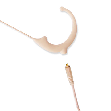 Single Ear Hook Microphone Omnidirectional Earset with Detachable Cable to fit All Body Pack Transmitters