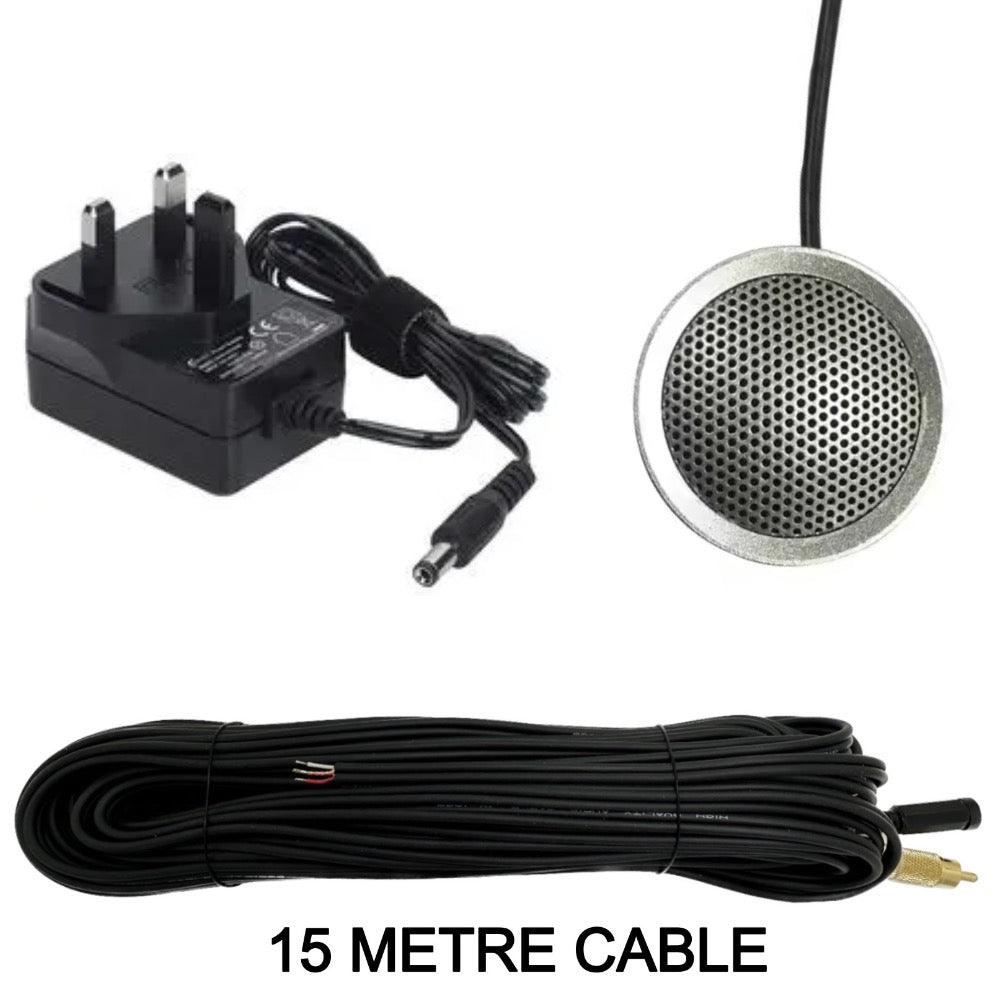 CCTV Audio Microphone Outdoor Noise Reduction Sensitive Pickup Sound Monitor for Security Camera