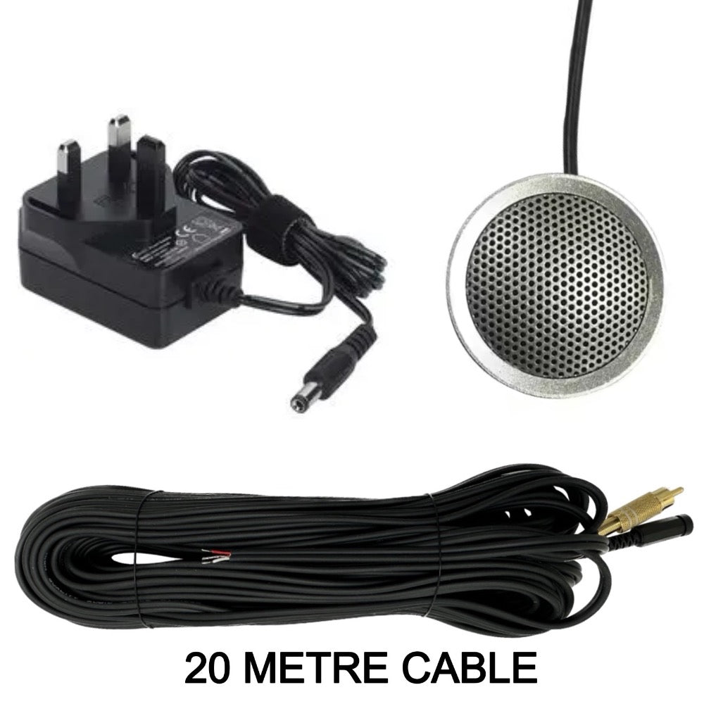 CCTV Audio Microphone Outdoor Noise Reduction Sensitive Pickup Sound Monitor for Security Camera