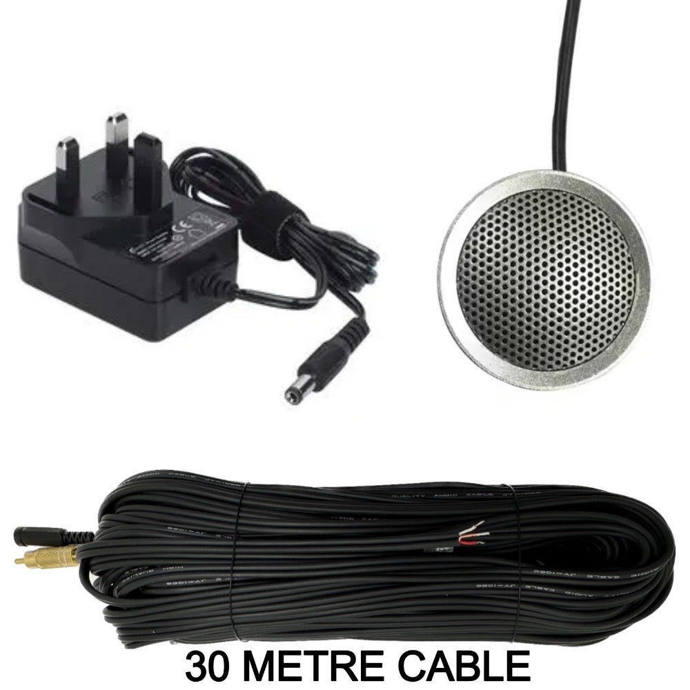 CCTV Audio Microphone Outdoor Noise Reduction Sensitive Pickup Sound Monitor for Security Camera