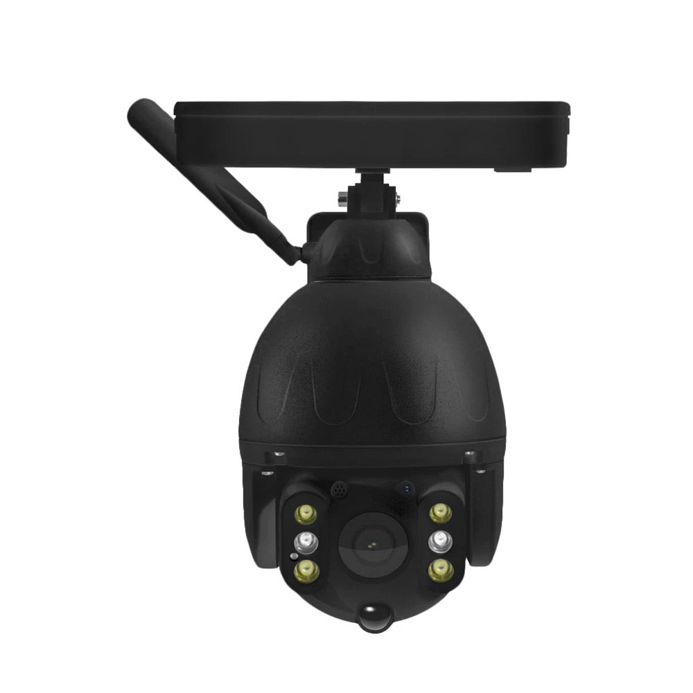 4G WiFi Solar Power Dome Camera Wireless Video CCTV PTZ 2 Way Audio PIR Night Vision
