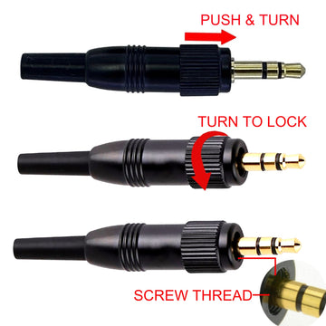 Sennheiser Sony 3.5mm Jack Plug for Microphone Radio Body Pack Transmitter and Receiver