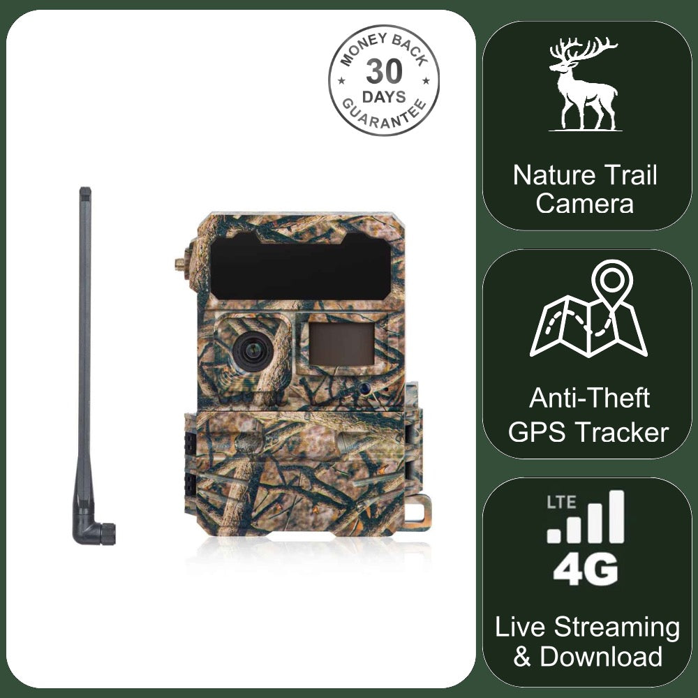 Willfine T100 Pro 4G Trail Camera & GPS Tracker 12MP Photo 1080p FHD Live Video Push Notification Alerts
