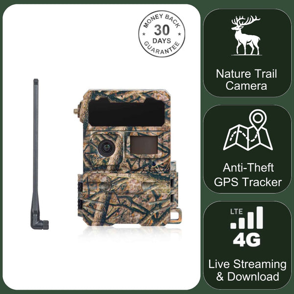Willfine T100 Pro 4G Trail Camera & GPS Tracker 12MP Photo 1080p FHD Live Video Push Notification Alerts