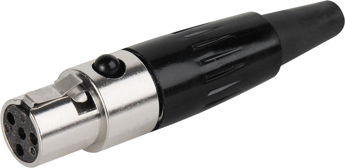 4 Pin Mini XLR Connector Plug Inline TA4F Female Socket For Shure Microphones & Audio Systems