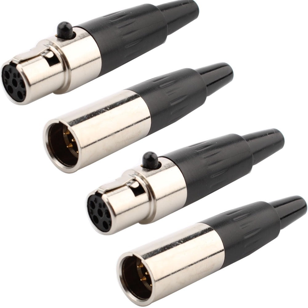 3x TA5F 5 Pin Mini XLR Connector Plug Inline Female Socket for Audio Microphone