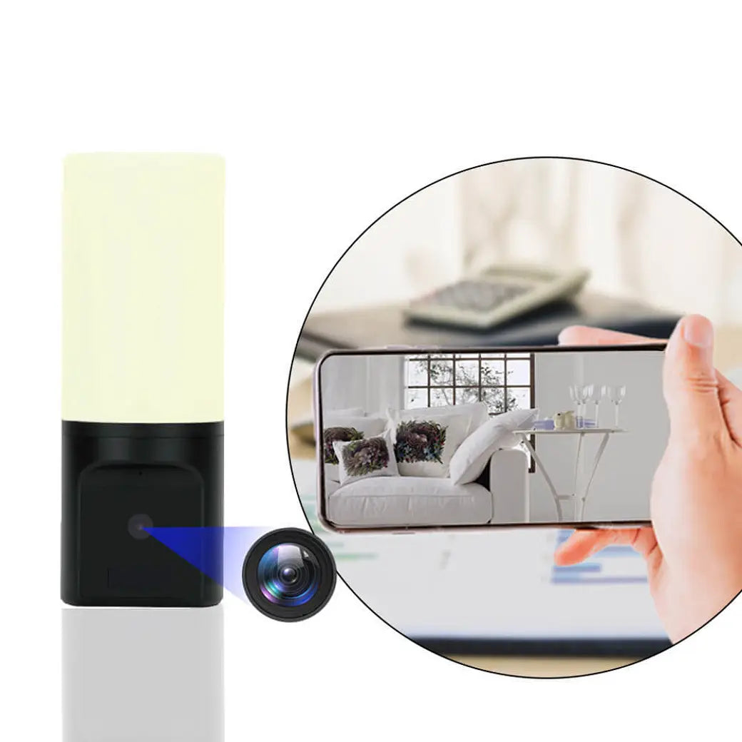 TUYA Wall Lamp Camera Wireless Wi-Fi PIR Activated Recorder 300º Pan 5 Metre Night Vision