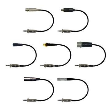 Microphone Adapter Convert Lavalier Ear-hook Headworn Mic to Sennheiser 3.5mm Jack Body Pack Transmitter