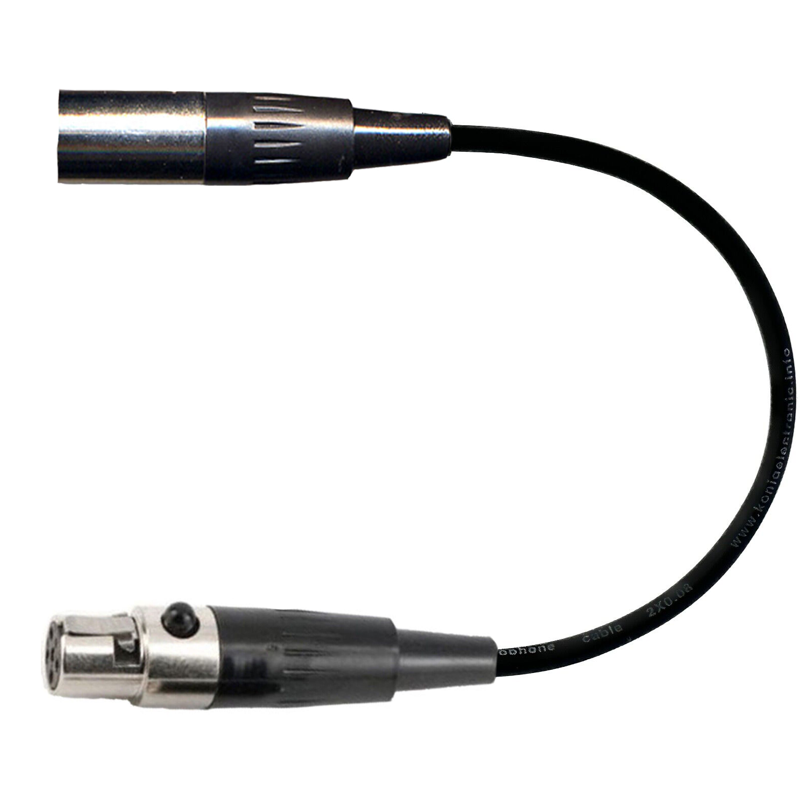 Shure SM35 Headset Microphone Adapter to Convert Body-Pack Transmitter Connector