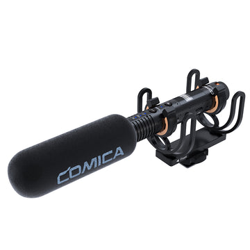 Comica VM30 Shotgun Microphone Super Cardioid Condenser Wireless 100 Metre Range Built In Recorder