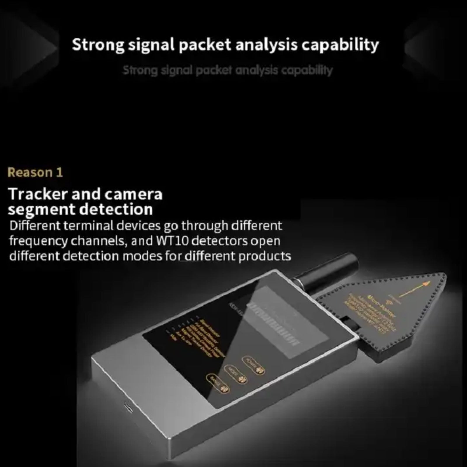 WT10 Anti Bug Sweep Full Band Detector GSM Audio GPS Tracker WIFI Hidden Camera Finder