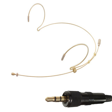 Sony Double Ear Hook Microphone for 3.5mm Jack and 4 Pin Hirose Body Pack Transmitter UTX WRT UWP