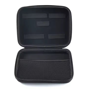 Microphone Protective Case 16cm x 12cm x 6cm Black Hard Shell for Double Ear Hook and Lavaliere Mics