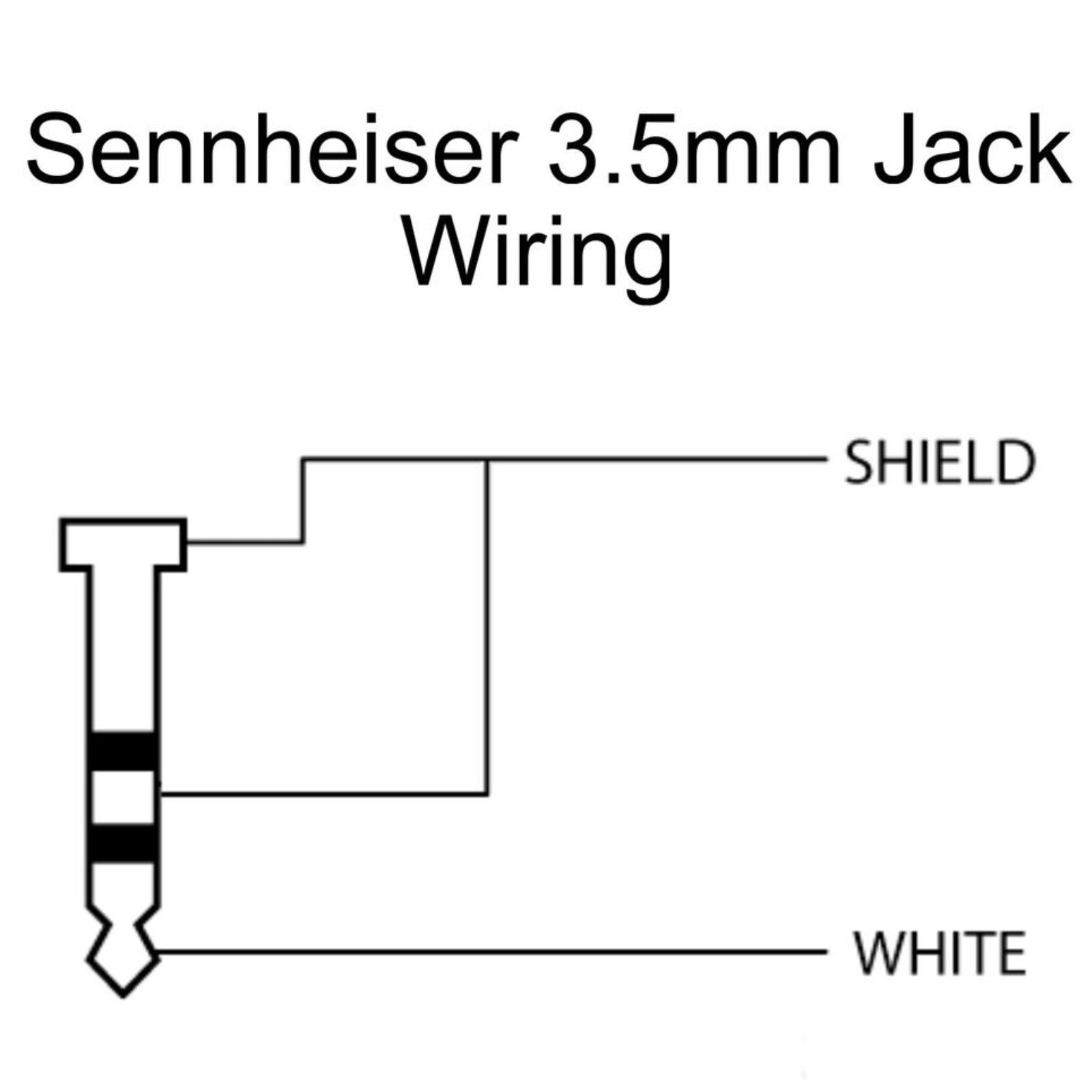Sennheiser 3.5mm Jack Microphone Adapter to Convert Lavalier Ear-hook Headworn Body Pack Transmitter Mic