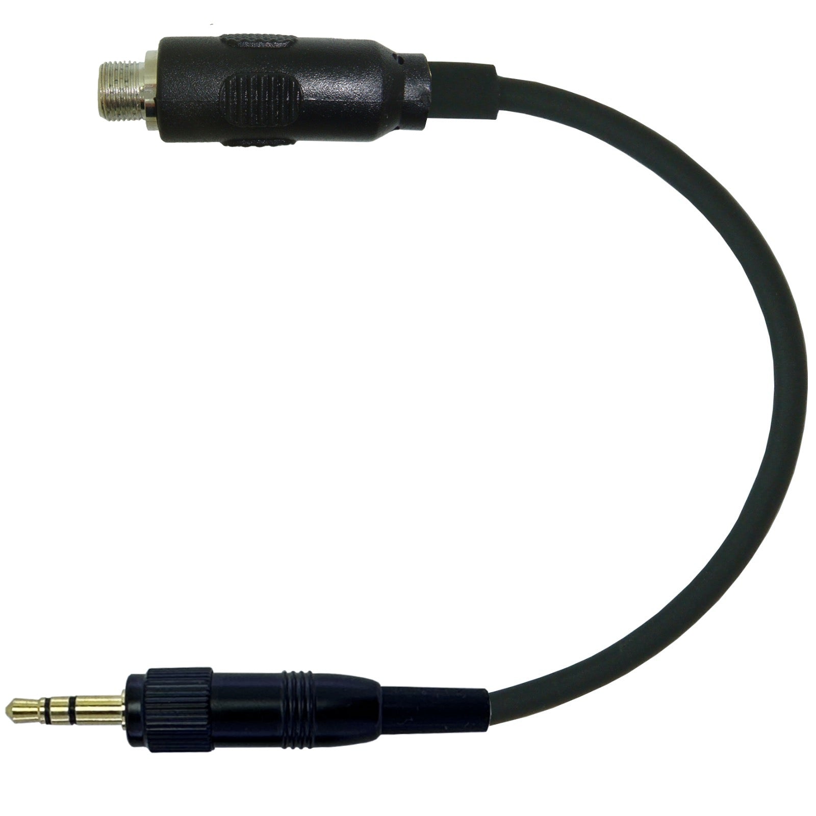 Microphone Adapter Convert Lavalier Ear-hook Headworn Mic to Sennheiser 3.5mm Jack Body Pack Transmitter