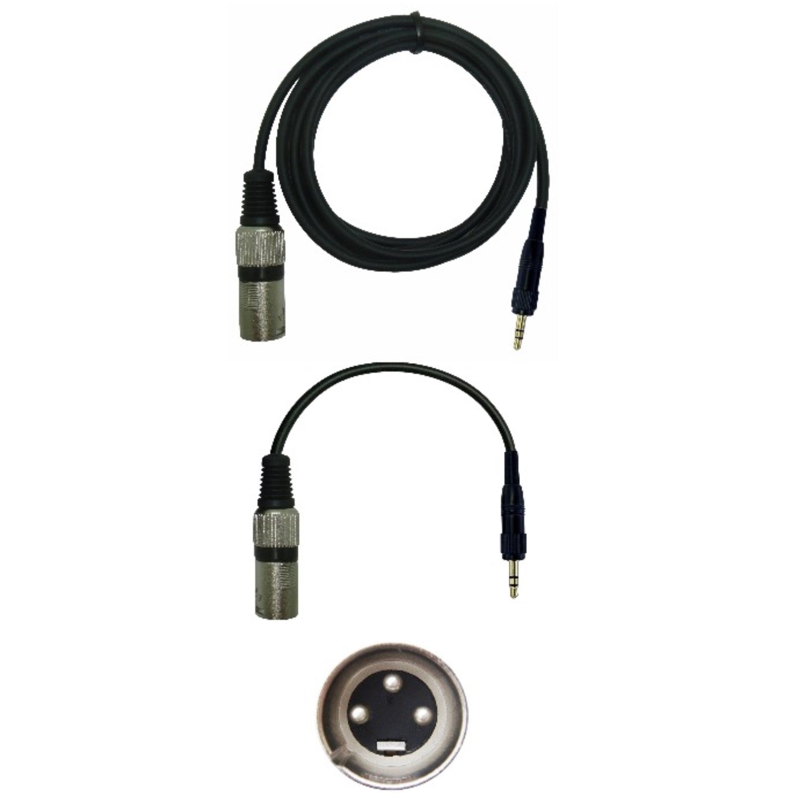 3 Pin XLR to 3.5mm Locking Jack Plug Adapter for Sennheiser Receiver Wireless Microphone