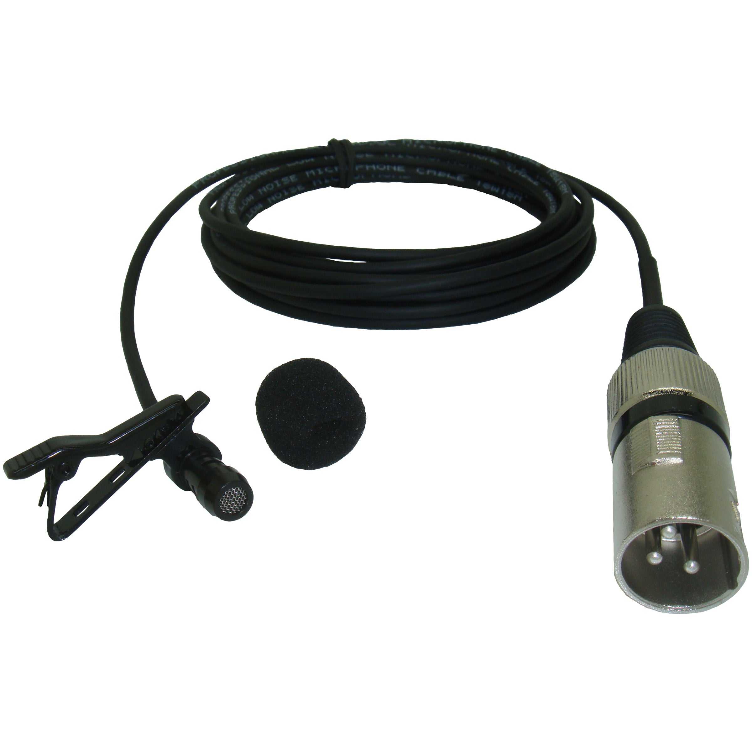 Phantom Powered Microphone Lavaliere Lapel XLR 3 Pin Omnidirectional Mic 9 Metre Cable