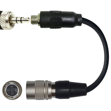 Audio Technica Microphone Adapter 4 Pin Hirose (CW) Push Pull Connector for Unipak Body Pack Transmitters