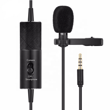 Mini Lavalier Microphone For Smartphone Laptop & DSLR Camera 3.5mm TRRS TRS Jack