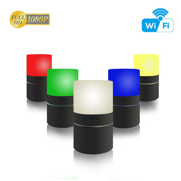 Wireless Wi-Fi Security Camera in Mood Lamp 1080p Video Recorder Motion Detection Push Alert