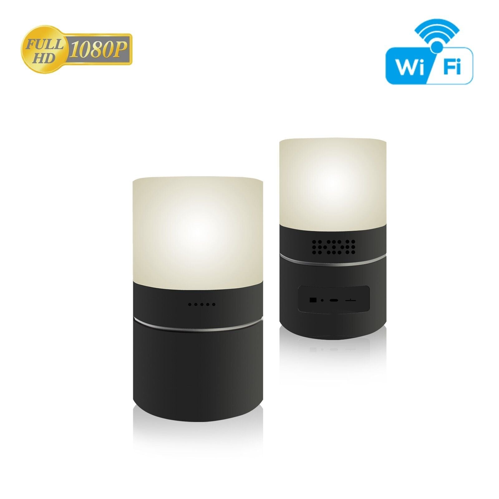 Mood Lamp Camera Wireless Wi-Fi 1080p Video Recorder Motion Detection Push Alert