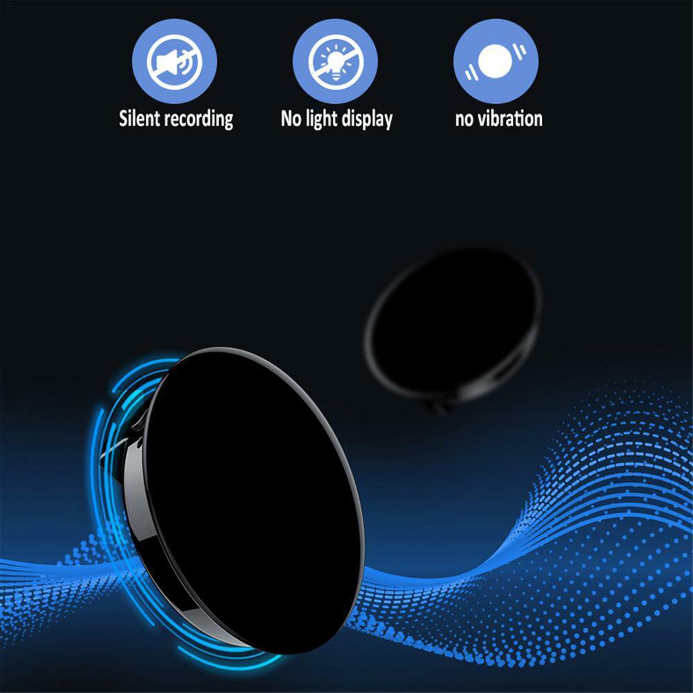 Brooch Pin Voice Recorder 32GB Sound Activated 38 Hour Battery 1536kbps .WAV Audio Format