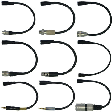 Trantec and Beyerdynamic Lemo 4 Pin Microphone Adapter Convert Lavaliere Ear-Hook to Body Pack Transmitter