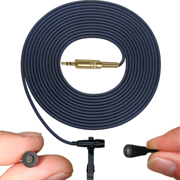 Lavaliere Lapel Omni-Directional Clip On Microphone 3.5mm TRS Stereo Jack Plug 1.5m 4m 6m Cable Length