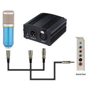 Single Channel Mini 48V Power Supply For Phantom Powered Condenser Microphone