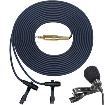 Stereo Binaural Lavaliere Earphone Microphone 3.5mm TRS Jack Plug 3D Audio Sound for virtual reality studio recording