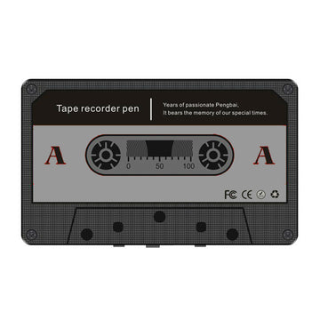 Sound Activated Voice Recorder 80 Hour Battery in Retro Style Cassette Tape 8GB Memory 256kbps Bit Rate