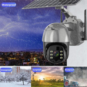 4G Wireless Solar Camera 4MP High Definition 1080p Video Recorder Day/Night Security System