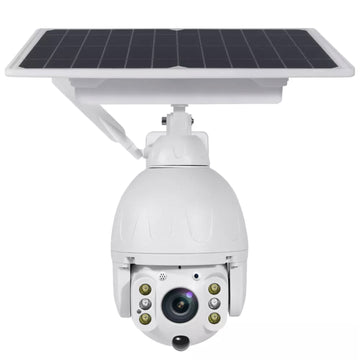 Solid Metal 4G Solar Camera Pan Tilt Zoom PTZ Wireless CCTV Video 2 Way Audio Night Vision