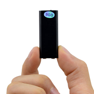 Miniature 8GB Digital Voice Recorder Super Sensitive Microphone 6 Hour Battery