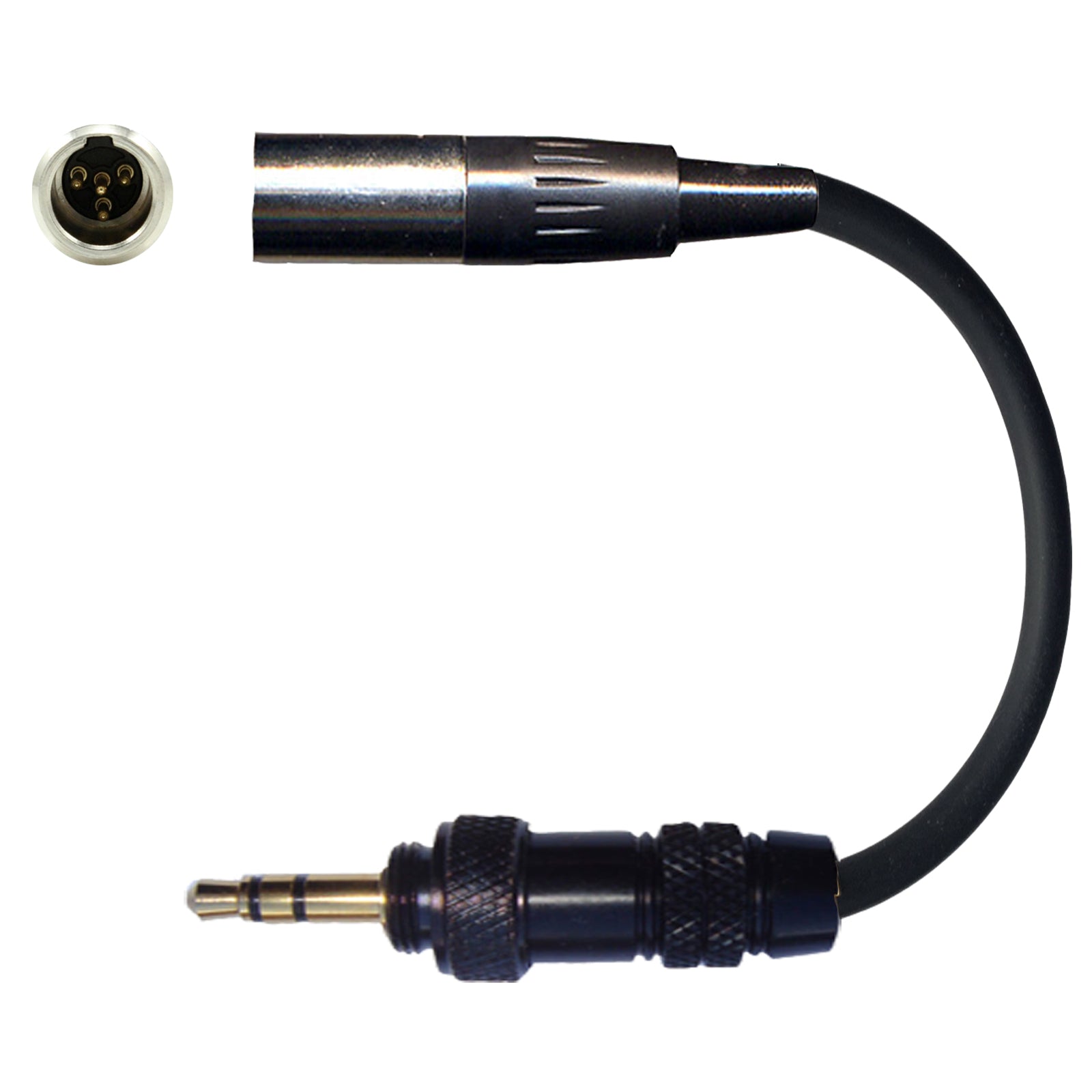 Shure Microphone Adapter Converts TQG 4 pin mini XLR Lavaliere Ear-hook Headworn Mic for Body Pack Transmitter