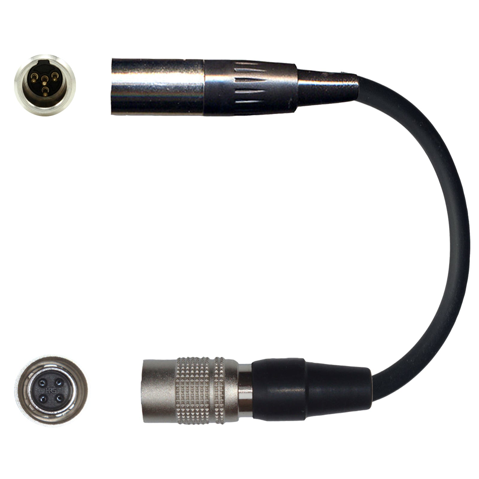 Shure Microphone Adapter Converts TQG 4 pin mini XLR Lavaliere Ear-hook Headworn Mic for Body Pack Transmitter