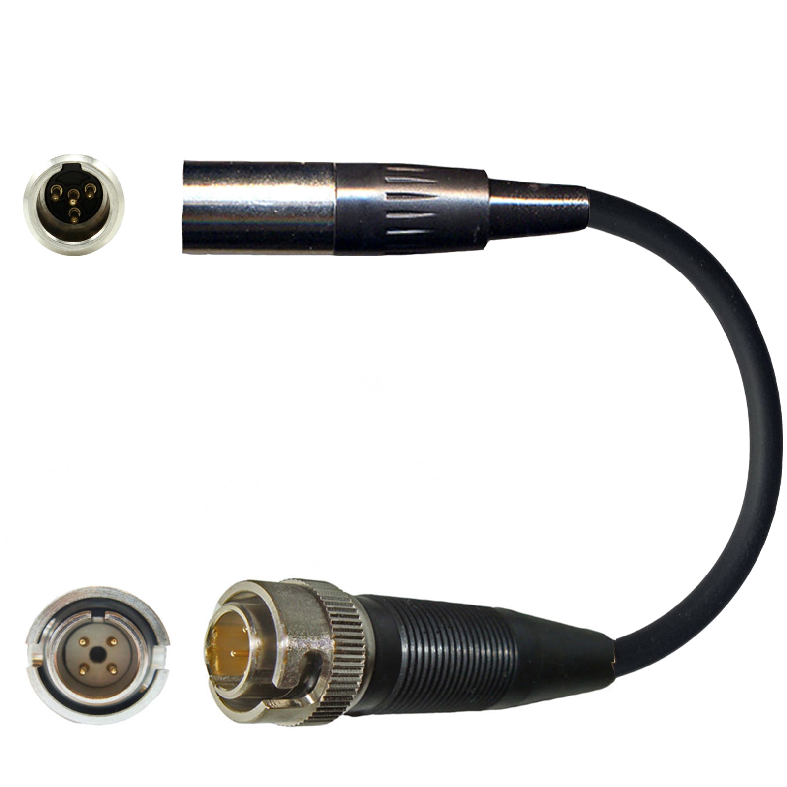 Shure Microphone Adapter Converts TQG 4 pin mini XLR Lavaliere Ear-hook Headworn Mic for Body Pack Transmitter