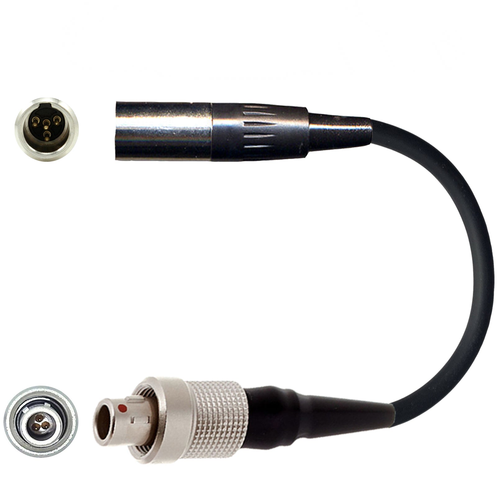 Shure Microphone Adapter Converts TQG 4 pin mini XLR Lavaliere Ear-hook Headworn Mic for Body Pack Transmitter
