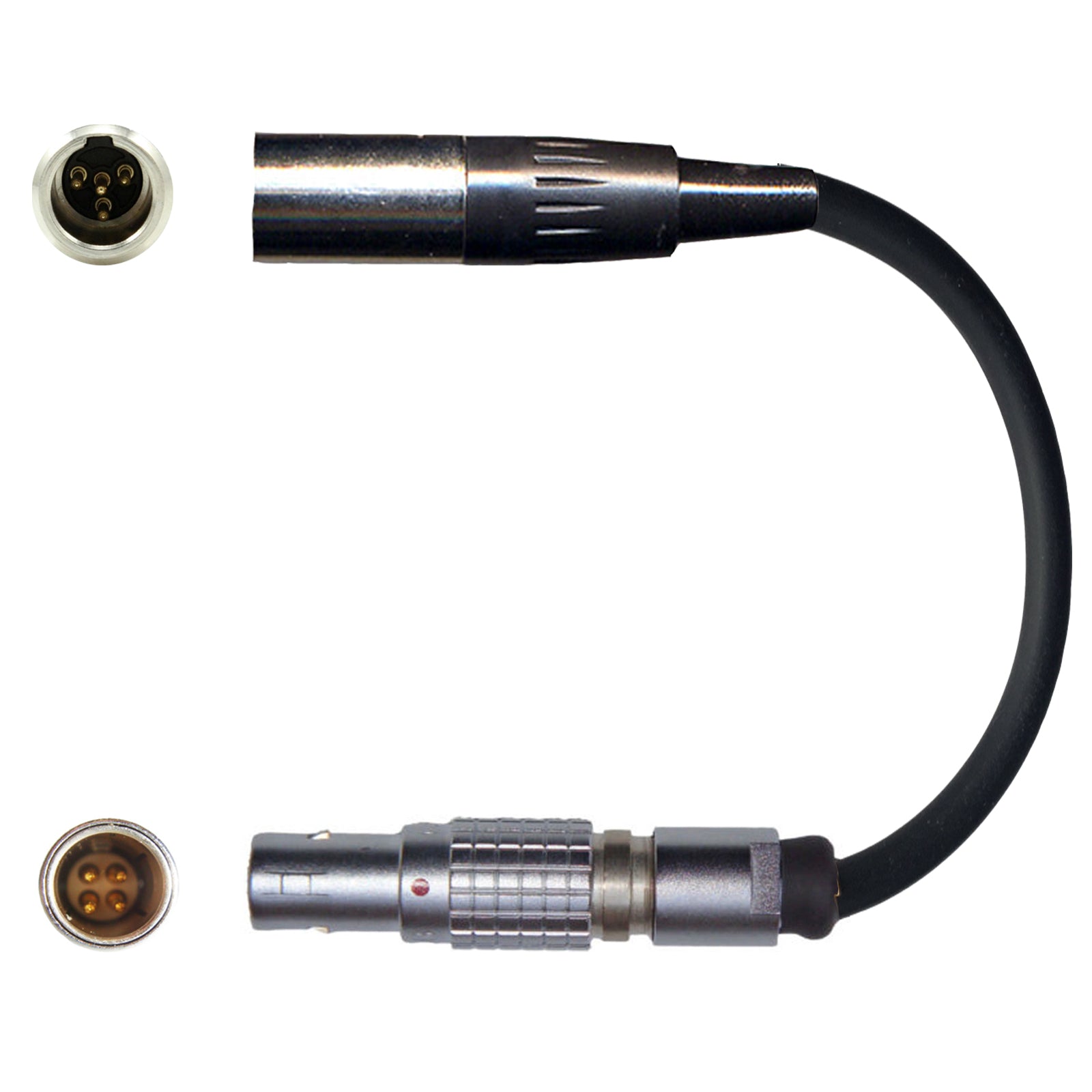 Shure Microphone Adapter Converts TQG 4 pin mini XLR Lavaliere Ear-hook Headworn Mic for Body Pack Transmitter