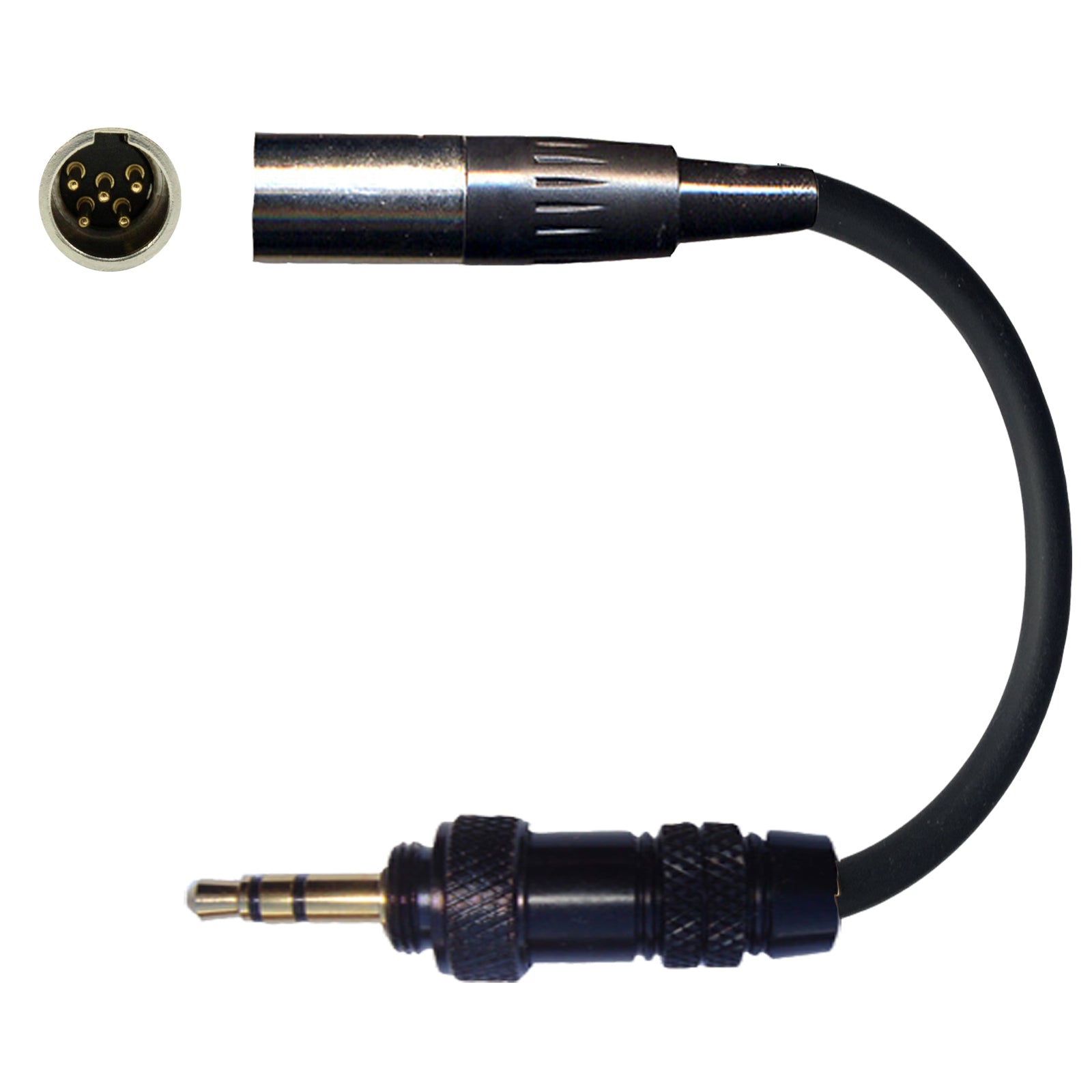 Microphone Adapter to Convert Lectrosonics 5 Pin Mini XLR to Different Body Pack Transmitter Connector